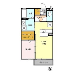 元三 徒歩2分 2階の物件間取画像